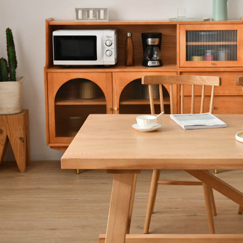 Contemporary Style Dining Table Solid Wood Rectangle Table for Home Kitchen Clearhalo 'Dining Tables & Seating' 'Dining Tables' 'dining_table' 'furn' 'furn_dining_table' 'Furniture' 'Kitchen & Dining Furniture' 5767244