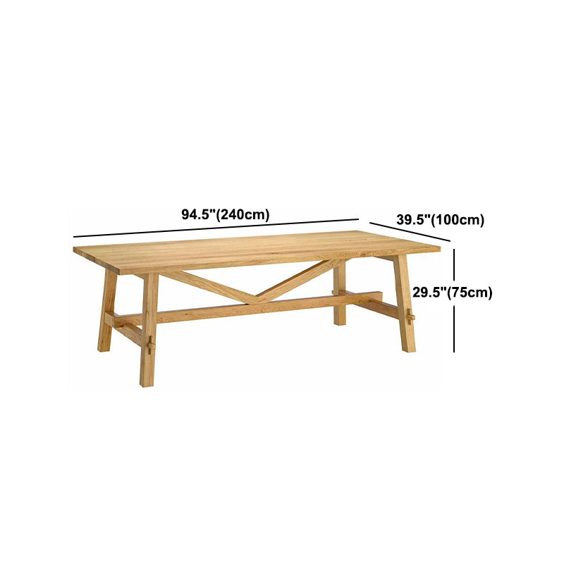 Contemporary Style Dining Table Solid Wood Rectangle Table for Home Kitchen Clearhalo 'Dining Tables & Seating' 'Dining Tables' 'dining_table' 'furn' 'furn_dining_table' 'Furniture' 'Kitchen & Dining Furniture' 5767254