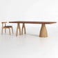 Mesa de comedor de madera sólida mesa de rectángulo marrón de estilo contemporáneo para cocina en casa