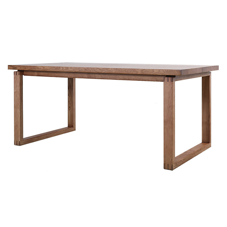 Rectangle Dining Table Solid Wood Contemporary Style Brown Dinner Table for Home Kitchen