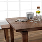 Rectangle Dining Table Solid Wood Contemporary Style Brown Dinner Table for Home Kitchen
