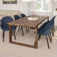 Rectangle Dining Table Solid Wood Contemporary Style Brown Dinner Table for Home Kitchen