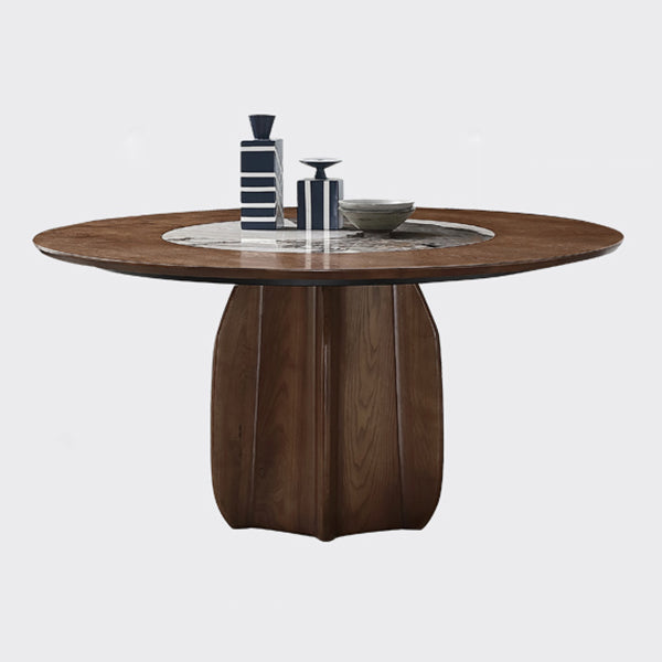 Round Dining Table Contemporary Style Dinner Table for Home Kitchen Clearhalo 'Dining Tables & Seating' 'Dining Tables' 'dining_table' 'furn' 'furn_dining_table' 'Furniture' 'Kitchen & Dining Furniture' 5767354