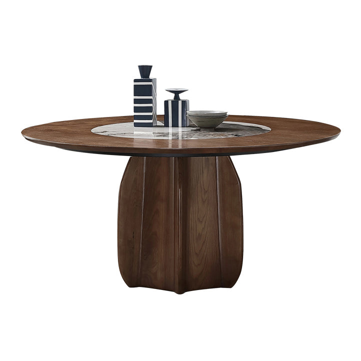 Round Dining Table Contemporary Style Dinner Table for Home Kitchen Without Chairs Clearhalo 'Dining Tables & Seating' 'Dining Tables' 'dining_table' 'furn' 'furn_dining_table' 'Furniture' 'Kitchen & Dining Furniture' 5767356