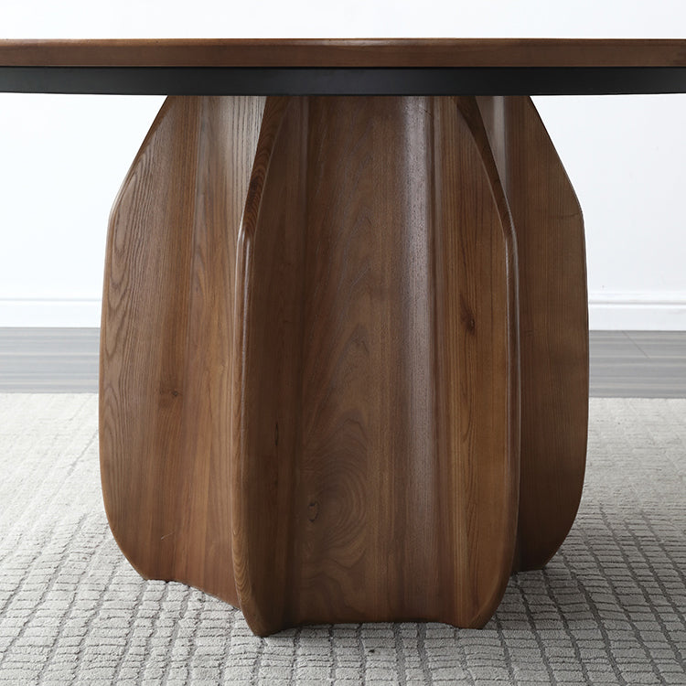 Round Dining Table Contemporary Style Dinner Table for Home Kitchen Clearhalo 'Dining Tables & Seating' 'Dining Tables' 'dining_table' 'furn' 'furn_dining_table' 'Furniture' 'Kitchen & Dining Furniture' 5767360