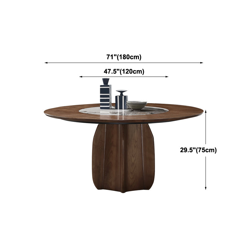 Round Dining Table Contemporary Style Dinner Table for Home Kitchen Clearhalo 'Dining Tables & Seating' 'Dining Tables' 'dining_table' 'furn' 'furn_dining_table' 'Furniture' 'Kitchen & Dining Furniture' 5767365