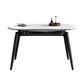 Modern Wood Base Dining Table Round Extendable 4 Legs Dining Table