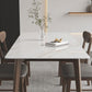 4 Legs Wood Dining Table Mid-century Modern Style Rectangle White Stone Top Dining Table Clearhalo 'Dining Tables & Seating' 'Dining Tables' 'dining_table' 'furn' 'furn_dining_table' 'Furniture' 'Kitchen & Dining Furniture' 5767387