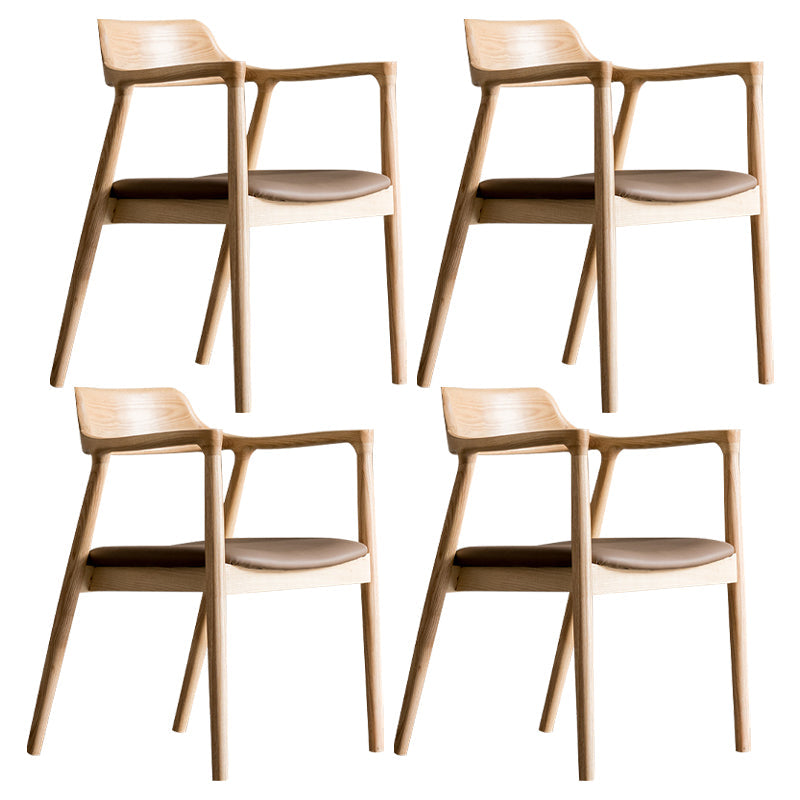 Silla de comedor tradicional de silla trasera con patas de madera para cocina