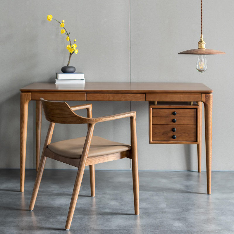 Silla de comedor tradicional de silla trasera con patas de madera para cocina