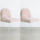 Velvet Matte Finish Dining Chair Designer Style Home Solid Back Arm Chair Pink 2 Piece Set Clearhalo 'Dining Chairs' 'Dining Tables & Seating' 'dining_chair' 'furn' 'furn_dining_chair' 'Furniture' 'Kitchen & Dining Furniture' 5767434