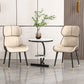 Scandinavian Wingback Arm Dining Chairs for Home Leather Dining Chairs