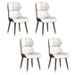 Scandinavian Wingback Arm Dining Chairs for Home Leather Dining Chairs