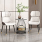 Scandinavian Wingback Arm Dining Chairs for Home Leather Dining Chairs