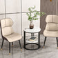 Scandinavian Wingback Arm Dining Chairs for Home Leather Dining Chairs