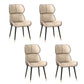 Scandinavian Wingback Arm Dining Chairs for Home Leather Dining Chairs