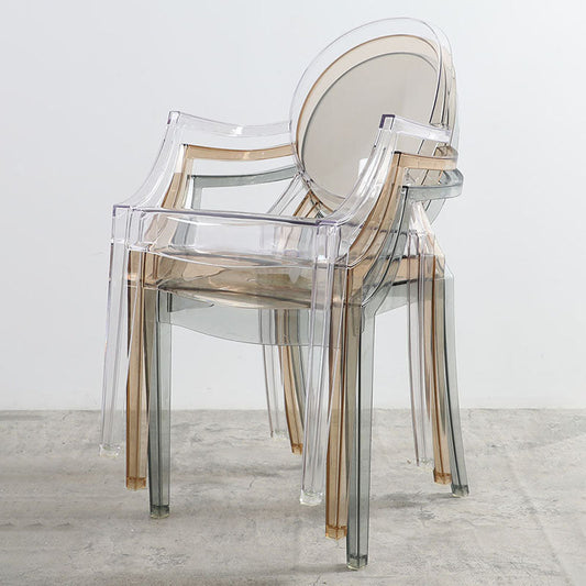 Sedia da pranzo in plastica scandinava braccio scandinavo sedie laterali aperte per casa