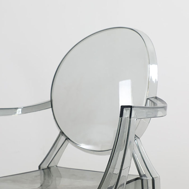 Plastic eetkamerstoel Scandinavische arm Open achterzijde stoelen voor thuis