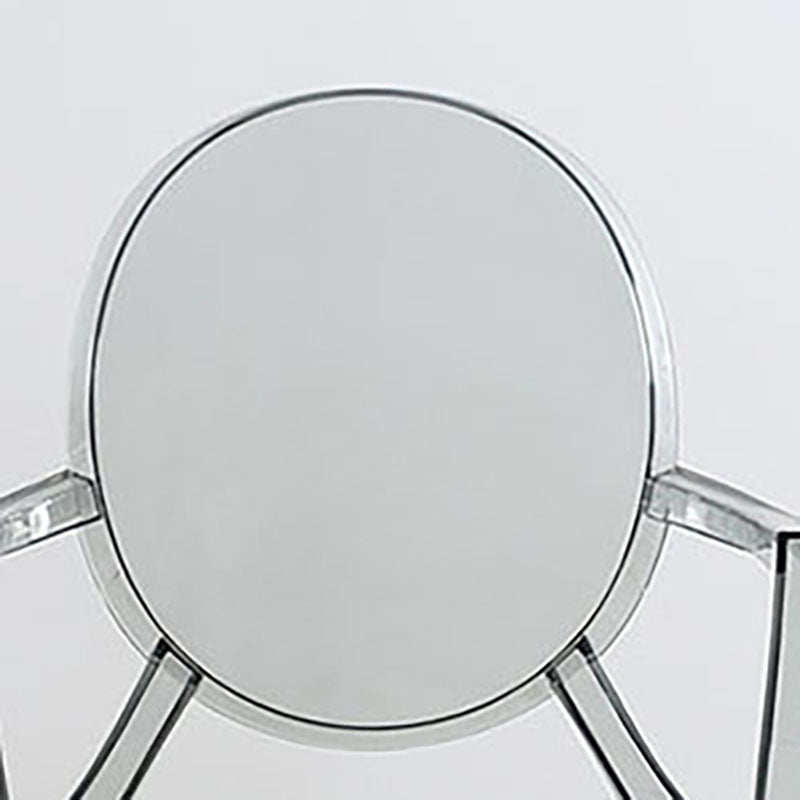 Plastic eetkamerstoel Scandinavische arm Open achterzijde stoelen voor thuis