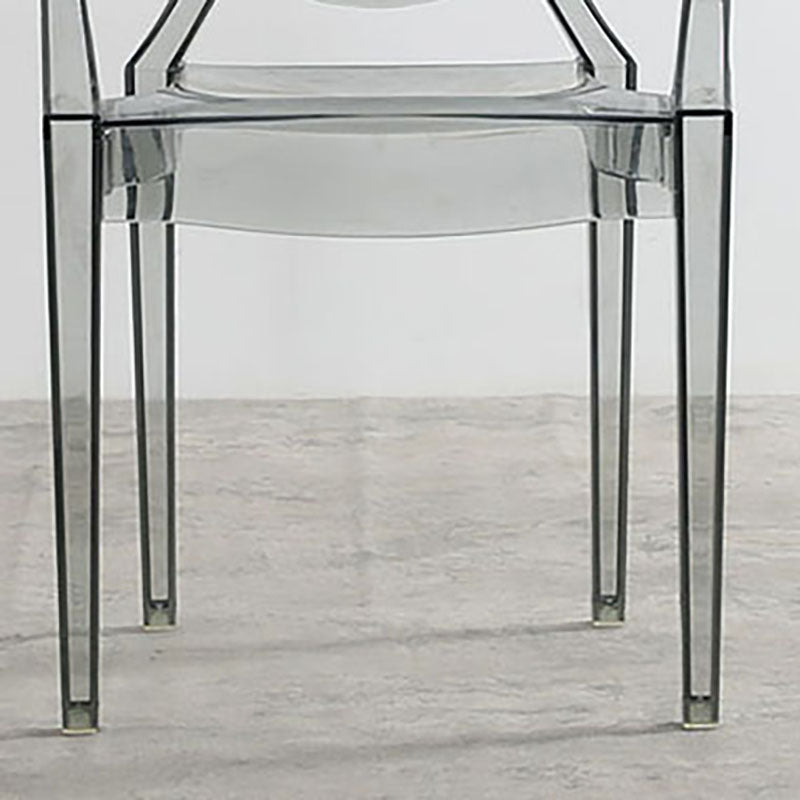 Plastic eetkamerstoel Scandinavische arm Open achterzijde stoelen voor thuis