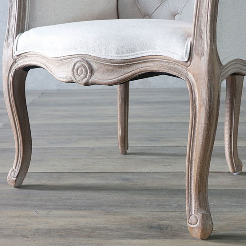 マット仕上げソリッドバックチェアファームハウスコーヒーショップファブリックアームチェア