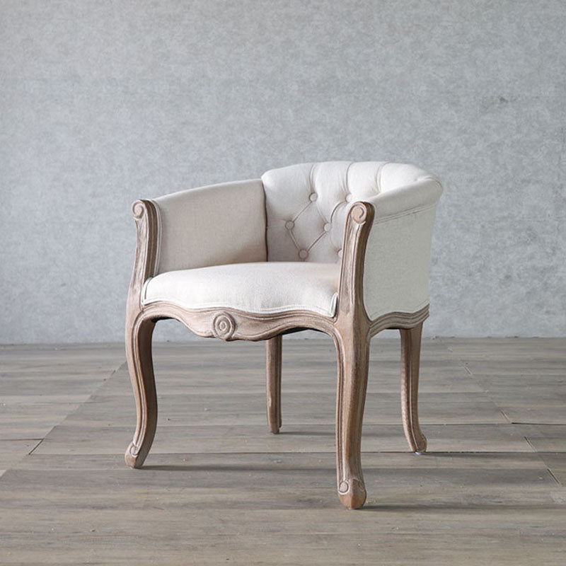 マット仕上げソリッドバックチェアファームハウスコーヒーショップファブリックアームチェア