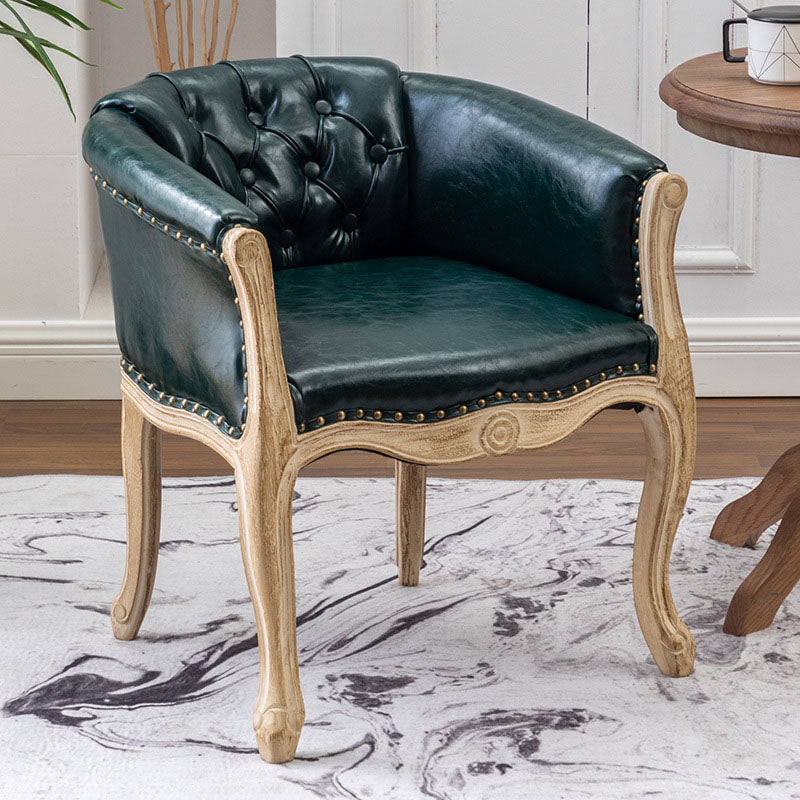 Sólida silla de comedor de la parte posterior cafetera silla de brazo tapizado