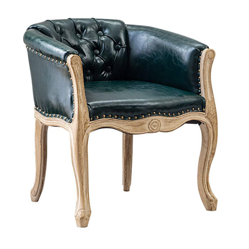 Sólida silla de comedor de la parte posterior cafetera silla de brazo tapizado