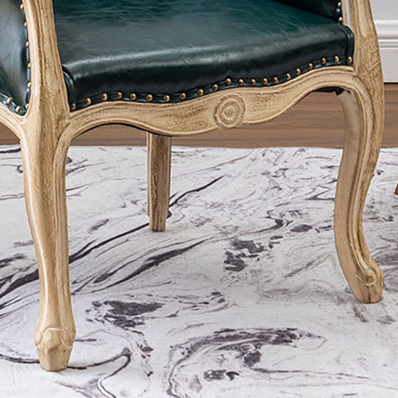 Sólida silla de comedor de la parte posterior cafetera silla de brazo tapizado