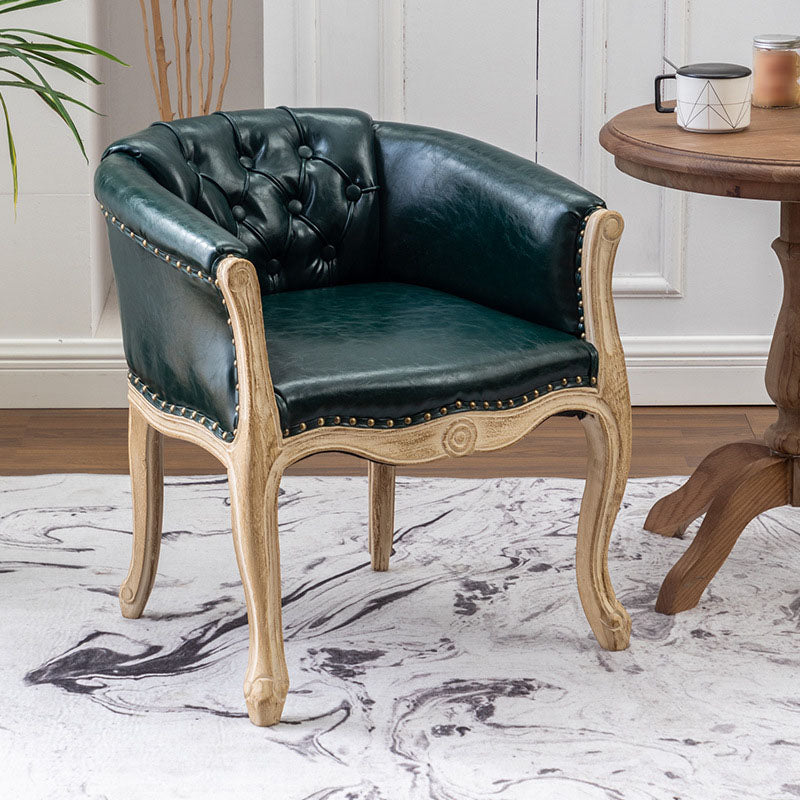 Sólida silla de comedor de la parte posterior cafetera silla de brazo tapizado