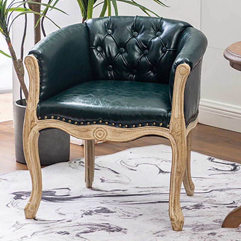 Sólida silla de comedor de la parte posterior cafetera silla de brazo tapizado