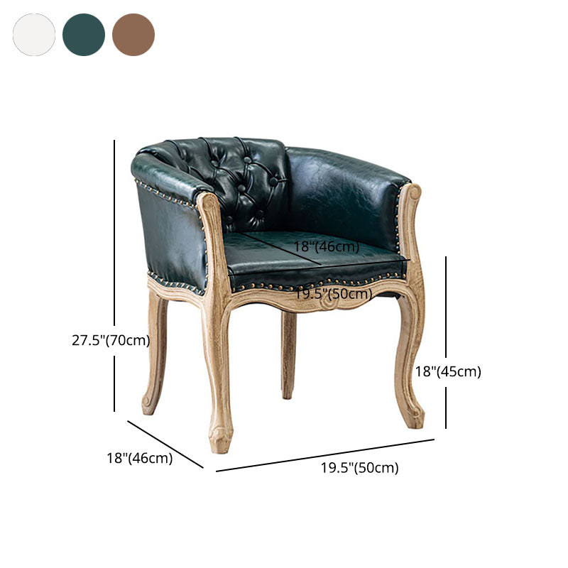 Sólida silla de comedor de la parte posterior cafetera silla de brazo tapizado