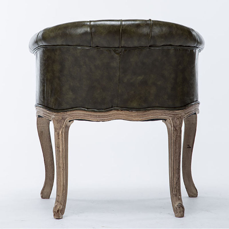 Silla de brazo tapizado de balcón de la granja acabado mate sólido silla de comedor de espalda