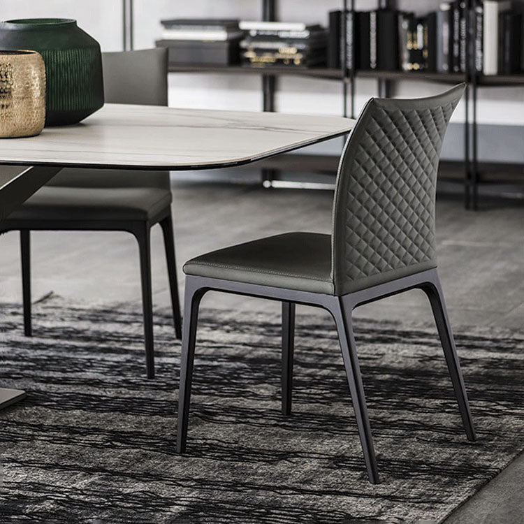 Sillas de comedor de estilo moderno sillas sin brazo con patas de metal para cocina