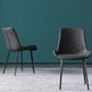 Industrial Solid Back Side Chairs PU Leather Dining Chairs for Home
