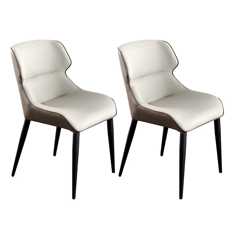 PUレザーダイニングチェアインダストリアルスタイルアームウィングバックパーソンズチェア