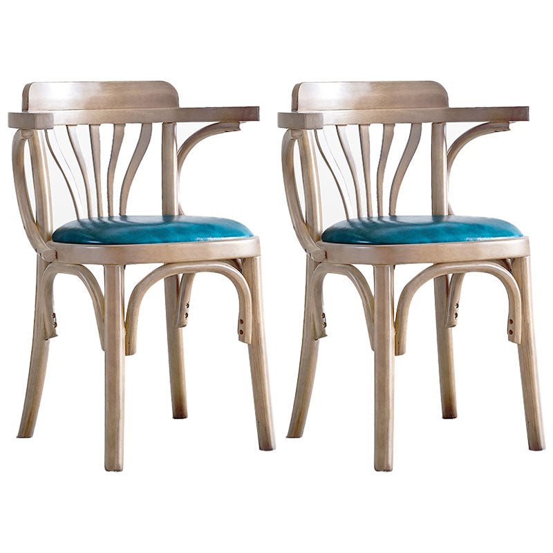 Windsor Back Chair Traditional Wood Dining Kitchen Room Arm Chair Wood 2 Piece Set Clearhalo 'Dining Chairs' 'Dining Tables & Seating' 'dining_chair' 'furn' 'furn_dining_chair' 'Furniture' 'Kitchen & Dining Furniture' 5767642