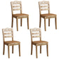Modern Dining Chair Armless Chair with Wooden Legs for Kitchen Light Brown 4 Piece Set Clearhalo 'Dining Chairs' 'Dining Tables & Seating' 'dining_chair' 'furn' 'furn_dining_chair' 'Furniture' 'Kitchen & Dining Furniture' 5767656