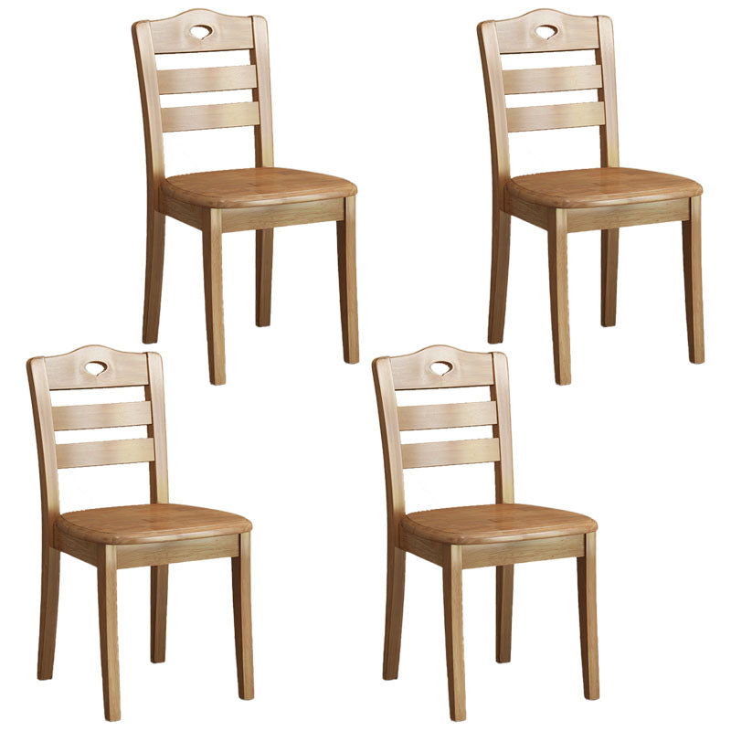 Modern Dining Chair Armless Chair with Wooden Legs for Kitchen Light Brown 4 Piece Set Clearhalo 'Dining Chairs' 'Dining Tables & Seating' 'dining_chair' 'furn' 'furn_dining_chair' 'Furniture' 'Kitchen & Dining Furniture' 5767656