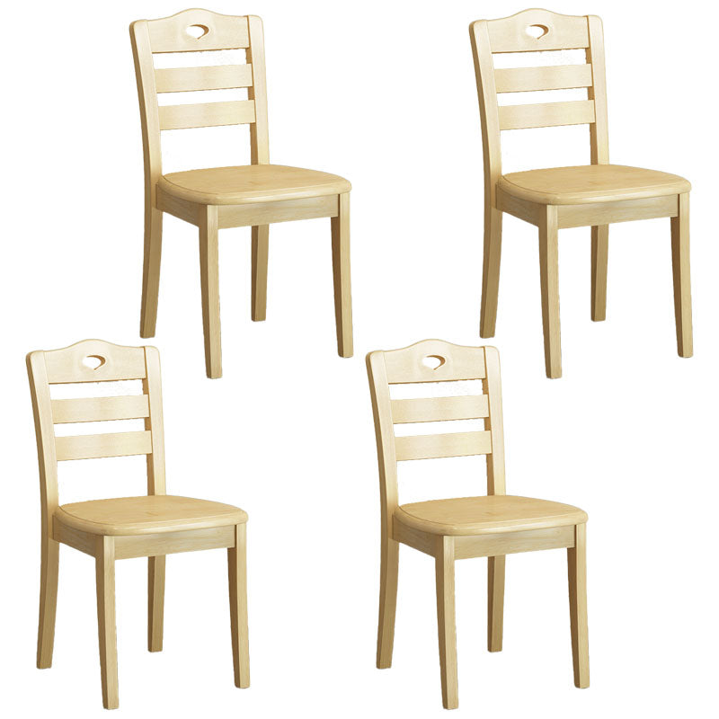 Modern Dining Chair Armless Chair with Wooden Legs for Kitchen Wood 4 Piece Set Clearhalo 'Dining Chairs' 'Dining Tables & Seating' 'dining_chair' 'furn' 'furn_dining_chair' 'Furniture' 'Kitchen & Dining Furniture' 5767658