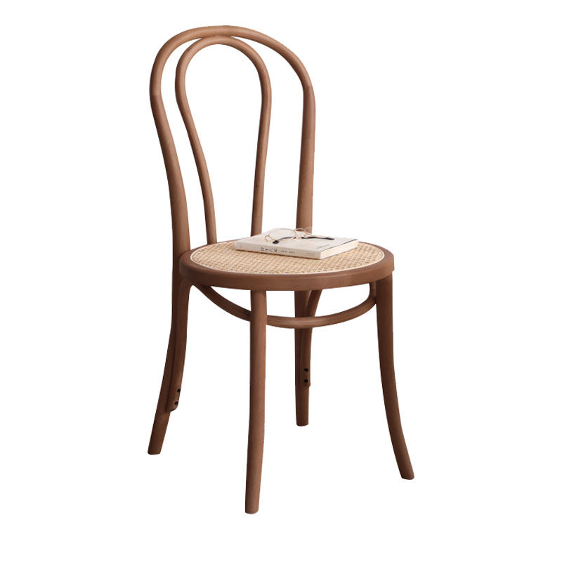 Modern Style Dining Chair Armless Chairs with Wooden Legs for Kitchen Walnut 1 Piece Clearhalo 'Dining Chairs' 'Dining Tables & Seating' 'dining_chair' 'furn' 'furn_dining_chair' 'Furniture' 'Kitchen & Dining Furniture' 5767667