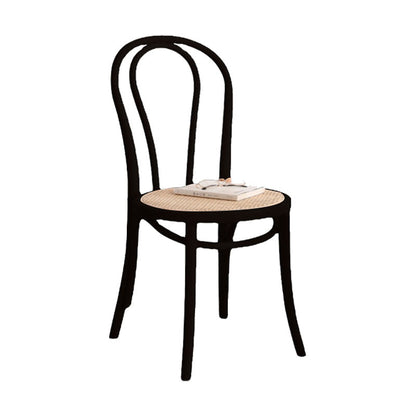 Modern Style Dining Chair Armless Chairs with Wooden Legs for Kitchen Black 1 Piece Clearhalo 'Dining Chairs' 'Dining Tables & Seating' 'dining_chair' 'furn' 'furn_dining_chair' 'Furniture' 'Kitchen & Dining Furniture' 5767671