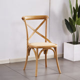 Cross Back Side Chair Traditional Wood Dining Kitchen Room Chair