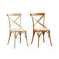 Cross Back Side Chair Traditional Wood Dining Kitchen Room Chair