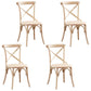 Cross Back Side Chair Traditional Wood Dining Kitchen Room Chair