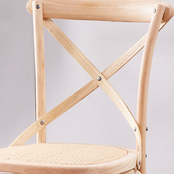 Cross Back Side Chair Traditional Wood Dining Kitchen Room Chair