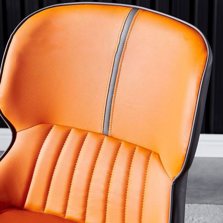 Silla de brazo de silla de comedor contemporánea con patas de metal para cocina