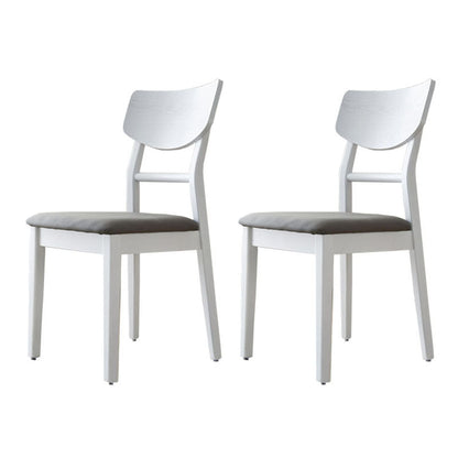 Scandinavian Leather Dining Chairs for Home Open Back Side Chair