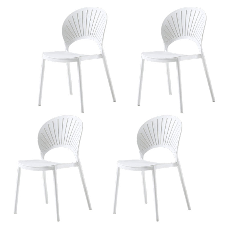 Scandinavian Open Back Side Chair Plastic Side Chair for Home
