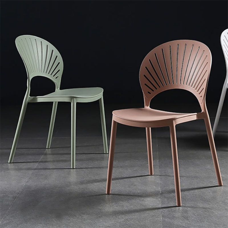 Scandinavian Open Back Side Chair Plastic Side Chair for Home
